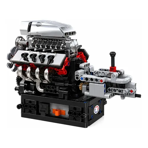 Bloco Montar Motor V8 Charger+transmissão Mould King 855pcs 855 V8 Charger