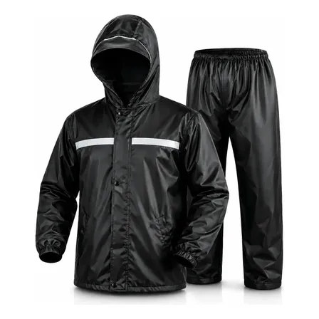 Capa De Chuva Motoqueiro Impermeável Reforçada Moto Motoboy Preto Gg
