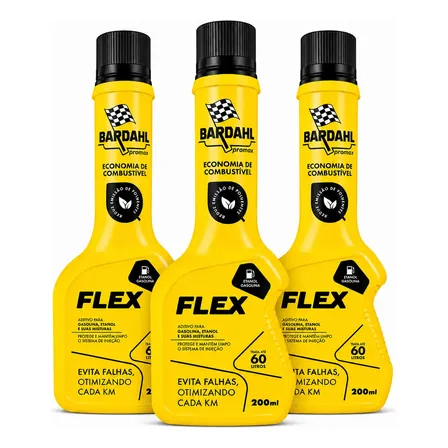 Bardahl Flex Amarelo 200ml Aditivo Combustível Injeção