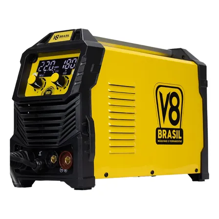 Máquina De Solda Multiprocesso Mig 180i Bivolt V8 Brasil Amarelo 127/220v