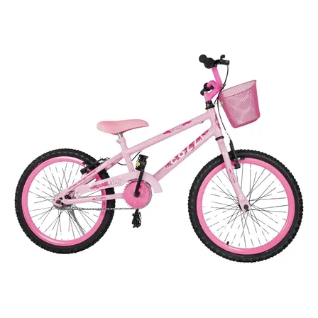 Bicicleta Infantil Menina Aro 20 Colli Vicky Com Cestinha Rosa 12