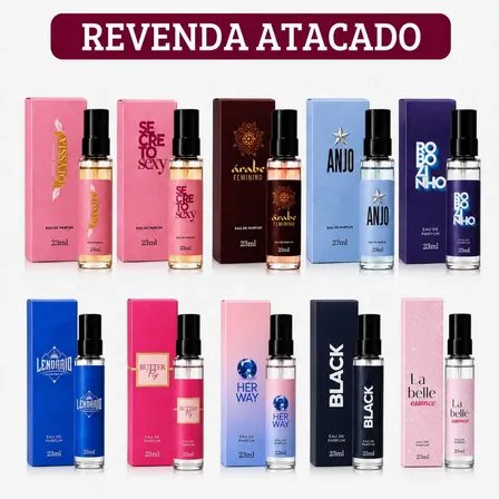 Kit 10 Perfumes De Bolso - 23ml Atacado Feminino E Masculino