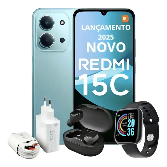 Xiaomi Redmi 15c 256gb 16ram + Brinde Fone E Relogio