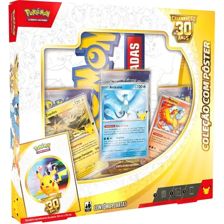 Pokémon Tcg: Coleção 30 Anos Box Com Pôster - Português Pokémon Celebração De 30 Anos Português