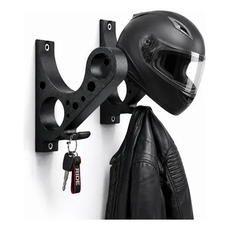 Kit 02 Suporte Pendurar Capacete Acessório Chave Parede Fixo