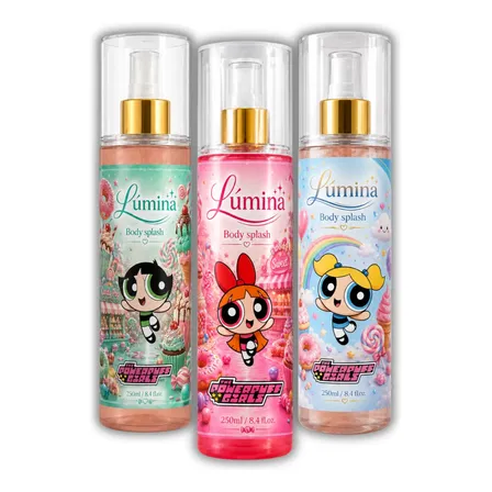 Kit 3 Body Splash Infantil 250ml Meninas Super Poderosas Gtt