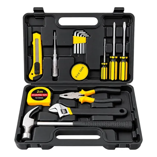 Kit Ferramentas 16 Peças Completo Maleta Portatil Manuais Preto