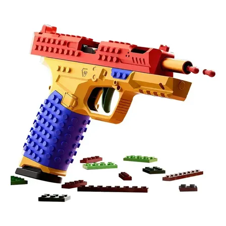 Arma De Brinquedo De Montar Com Dardos E Cápsulas