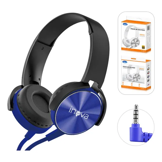 Fone De Ouvido Headset Com Fio P2 3.5mm Microfone Regulável