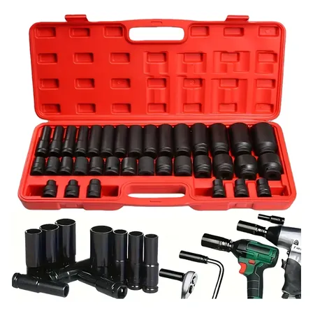 Jogo Soquete Longo Sextavado Impacto 1/2 8 A 32 Mm 35pcs