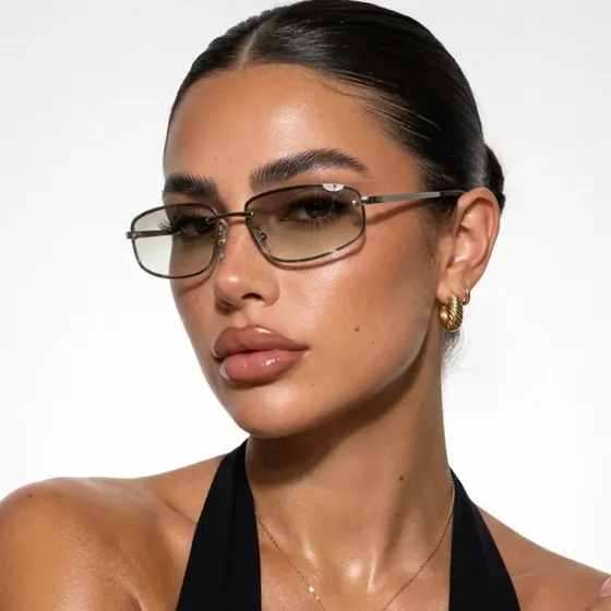 Óculos De Sol Oval Premium Feminino Mulher Em Alta Hype Luxo
