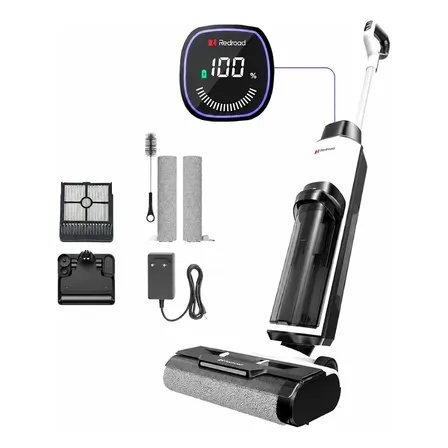 Aspirador De Pó Sem Fio Seco Úmido Redroad W15 910 Ml 200w Branco 127/220v