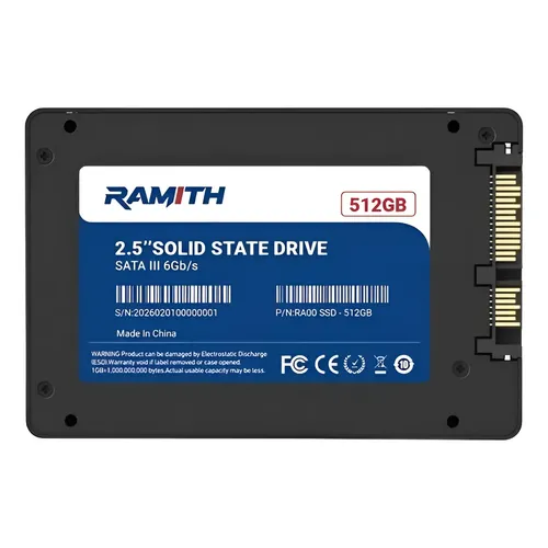 Ssd 512gb Sata Disco Sólido Interno Ssd Sata 3 6gb/s Para Computador Pc Notebook Velocidade De Leitura/gravação De 550mb/s Preto