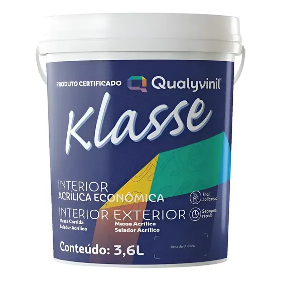 Tinta Acrílica Para Pintura Parede Econômica Klasse 3,6l