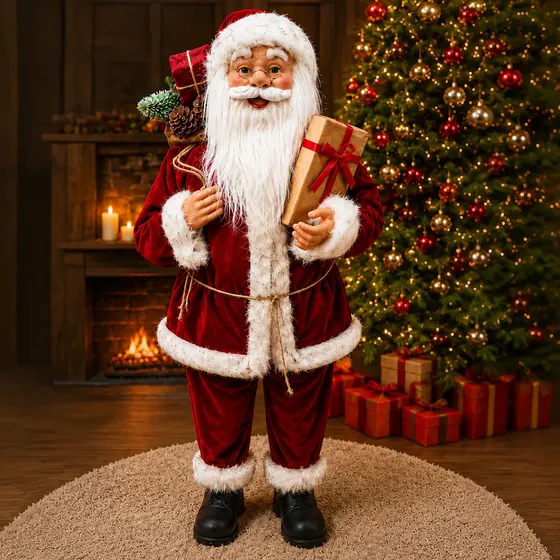 Papai Noel Gigante 1 Metro Boneco Enfeite Natal Luxo Premium