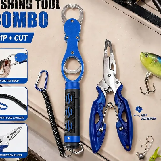 Alicate Pesca Balança 18kg Inclui Tesoura E Corda Segurança