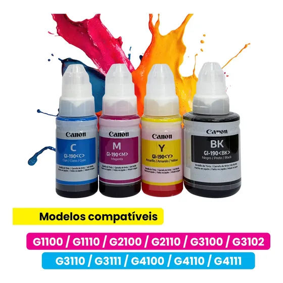 Tinta Canon Gi-190 Original Mega Tank G3110 G3111 G3160