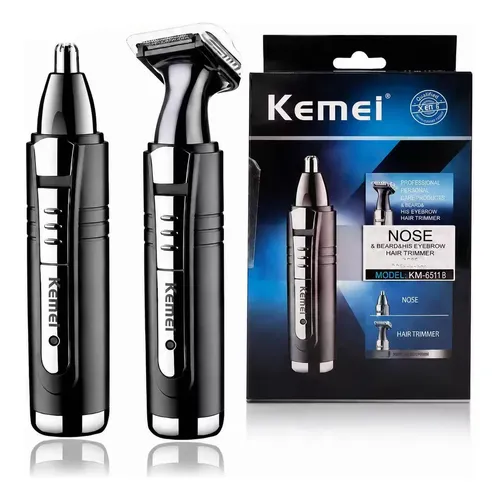 Aparador 2 Em 1 Kemei Km-6511 Para Nariz E Orelhas Preto 127/220v