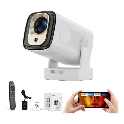 Projetor Magcubic Hy310 8k Hd Android 14 Wifi6 Led 330ansi Branco 127/220v