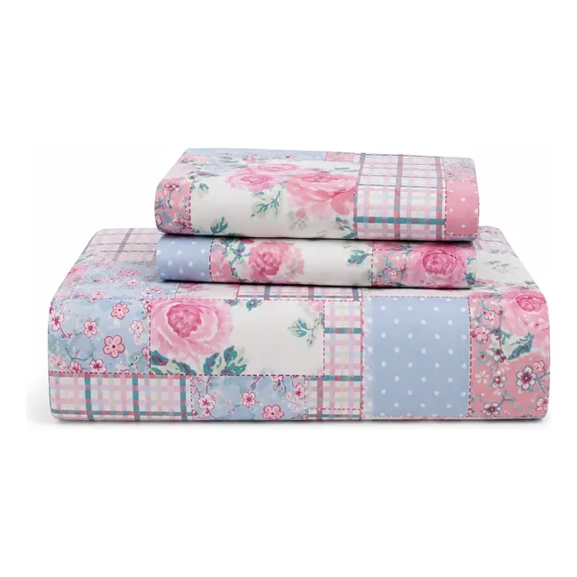 Jogo De Cama Queen 3 Pçs Estampado 400 Fios Lençol Elástico Pegadas