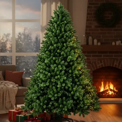 Árvore De Natal 2,40m Verde Tradicional 2300 Galhos Pinheiro Verde
