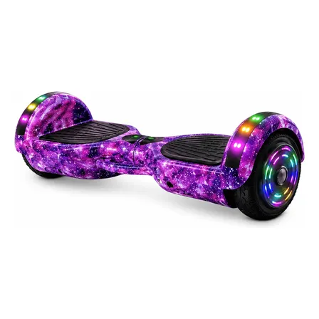 Hoverboard Overboard Eletrico Infantil 6,5 Polegadas Led Roxo