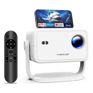 Projetor Magcubic L018 Hd 8k Android 14 Wifi6 Led 650ansi Branco 127/220v