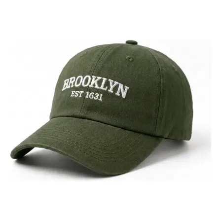 Boné Strapback Retrô Brooklyn Bordado Aba Curva Fitão Casual Militar/branco Un