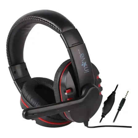 Fone De Ouvido Headset Inova Fon-8639 Som De Alta Qualidade Vermelho