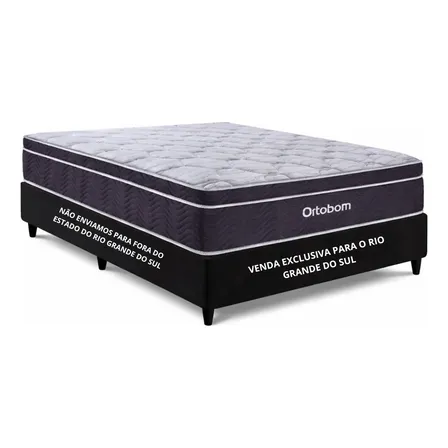 Cama Box E Colchão Elegant Molas Ensacadas Ortobom Casal 138