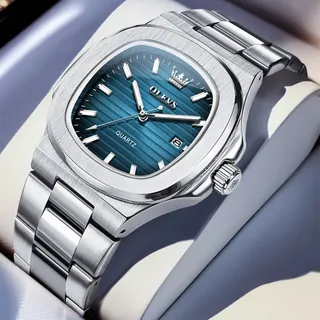 Relógio De Pulso Olevs 3696 Masculino Aço Inox Prova D'água