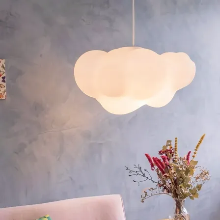 Luminária Teto Nuvem Visual Algodão Pendente Quarto Infantil