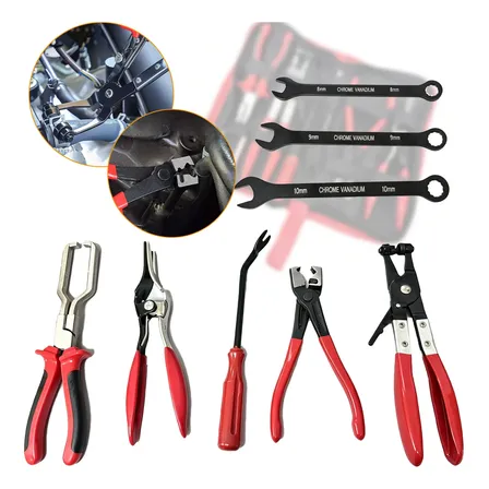 Kit 8 Alicates Abraçadeira Mangueira Profissional Automotivo