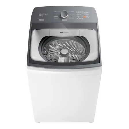 Lavadora De Roupas Brastemp 14kg Cesto Inox Bwj14abana 110v Branco