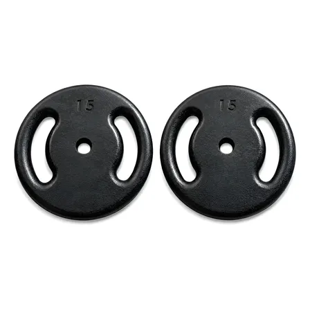 Par De Anilhas De 15 Kg Preto