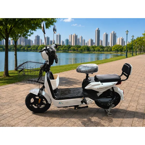 Bicicleta Elétrica Liberty 500w Lítio Autonomia 55km Potente Branco 14