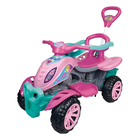 Andador Quadriciclo Super Jip Jip Baby Quad Maral Lady Star Rosa
