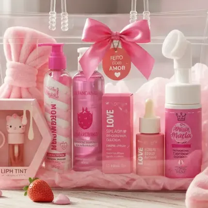 Kit Presente Menina Maquiagem Skincare Completo