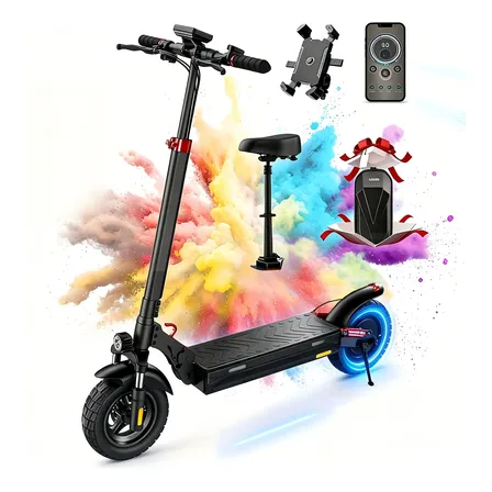 Scooter Elétrico Ix3 800w Offroad 40km Dobrável Para Adulto Preto