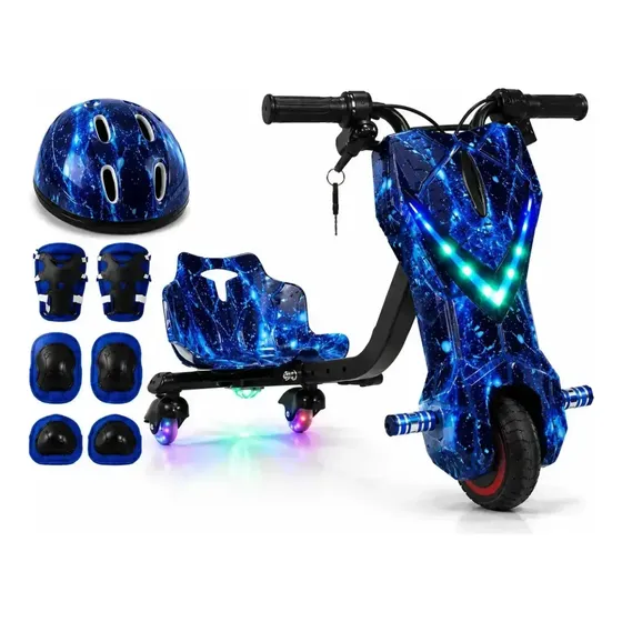Triciclo Moto Elétrico Drift Infantil 250w Kit Proteção