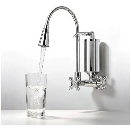 Torneira Cozinha Parede Filtro Gourmet Flexível 2 Modos Luxo