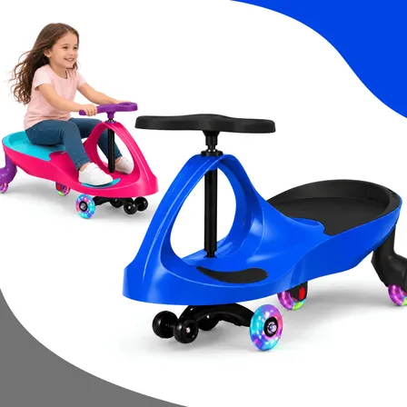 Carrinho De Rolimã Infantil 100kg Menino Menina Gira Azul