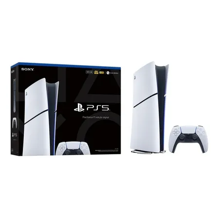 Playstation 5 Edição Digital 825gb 1 Controle Branco Sony Branco