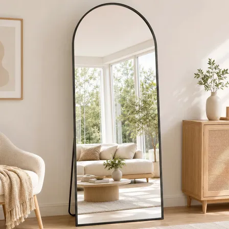 Espelho Chão Corpo Inteiro Grande Arco 193*86cm Com Suporte