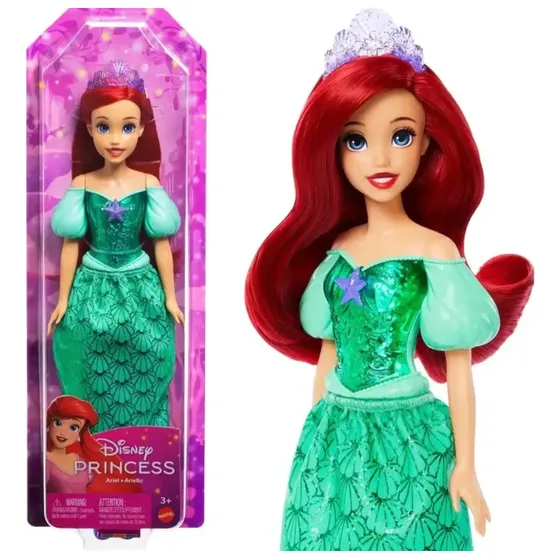 Princesa Disney Boneca Ariel Saia Cintilante 30 Cm Mattel
