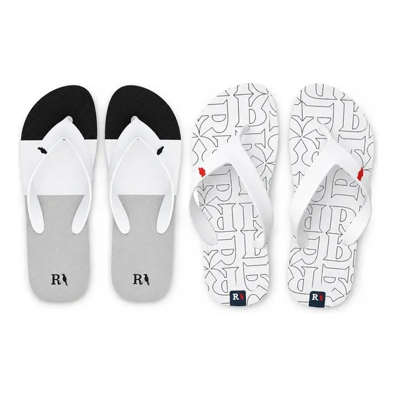 Kit 2 Pares Chinelo Masculino Reserva Confortável E Macio Ptocinza E R 41/42