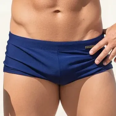 Sunga Masculina Hoggi Wear Em Lycra Praia Com Elastano Azul-marinho G