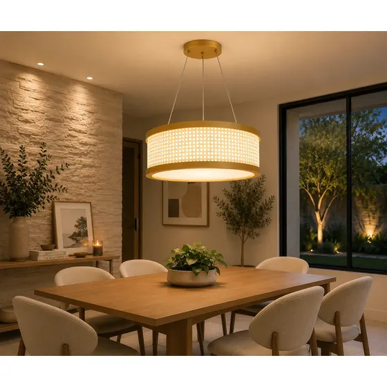 Lustre Luminária Pendente Modelo Ipê E27 40cm