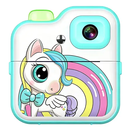 Câmera Infantil Instantâneal Tela Digital Hd Divertida Jogos 12811- Azul