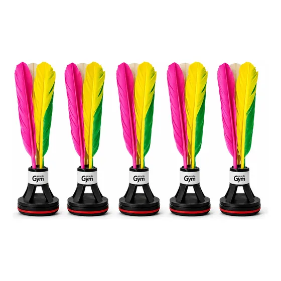 5 Peteca Profissional Colorida Brincadeira Esporte Diversão